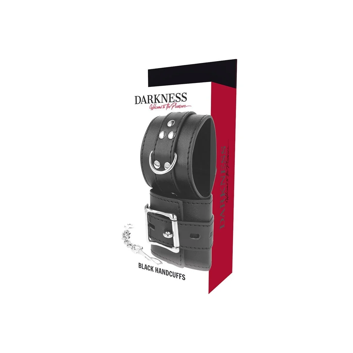 Handschellen aus Schwarzem Leder von Darkness Bondage kaufen | Fesselliebe