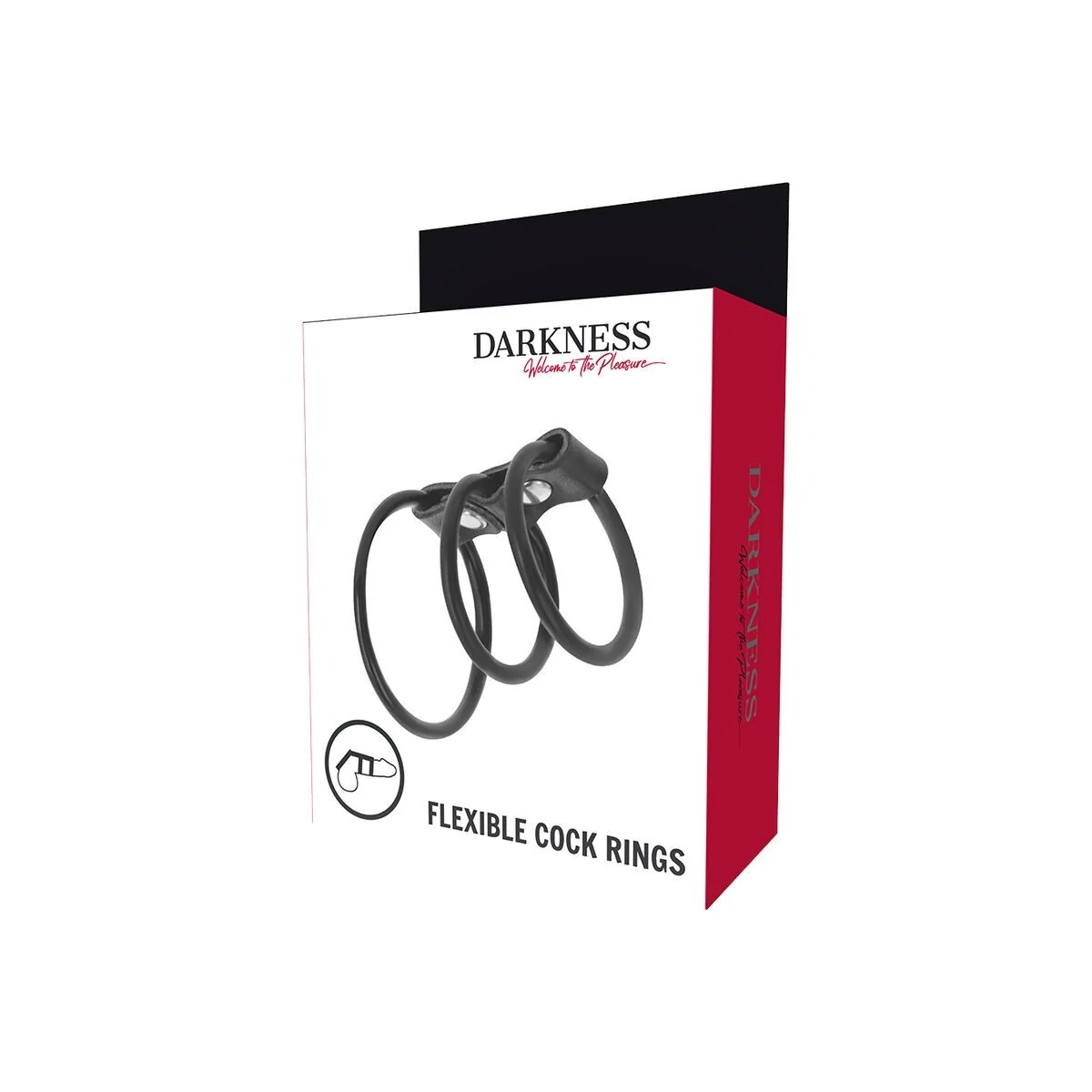 Set aus 3 Flexiblen Penisringen von Darkness Bondage kaufen | Fesselliebe