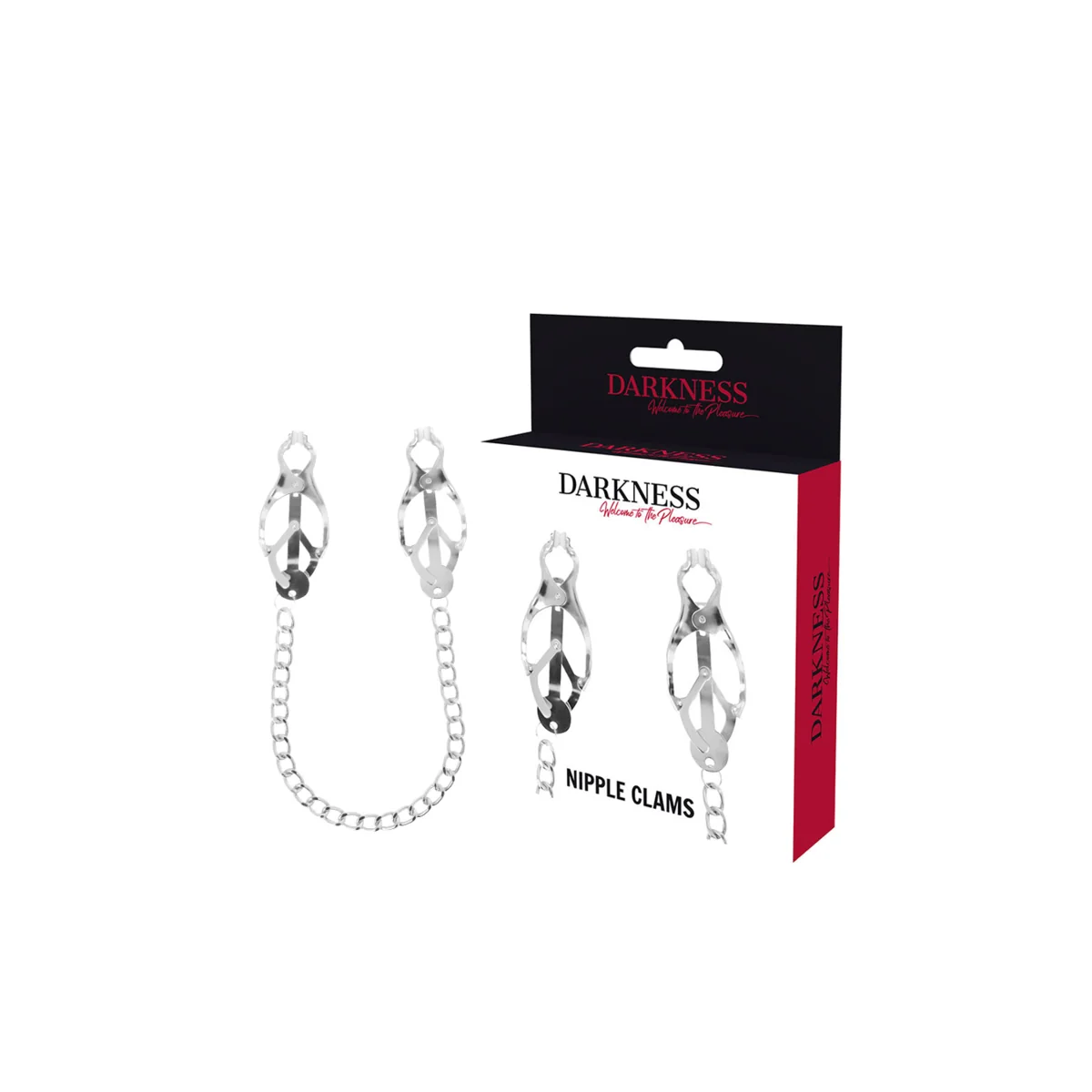 Nippelklemme aus Metall mit Kette von Darkness Bondage kaufen | Fesselliebe