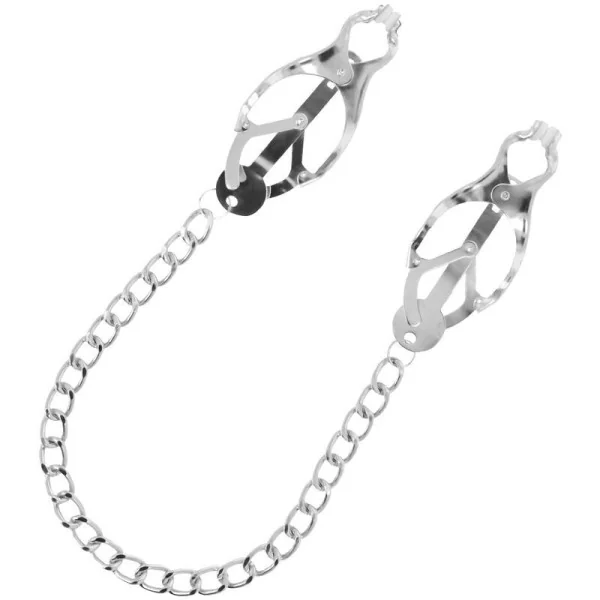 Nippelklemme aus Metall mit Kette von Darkness Bondage kaufen | Fesselliebe