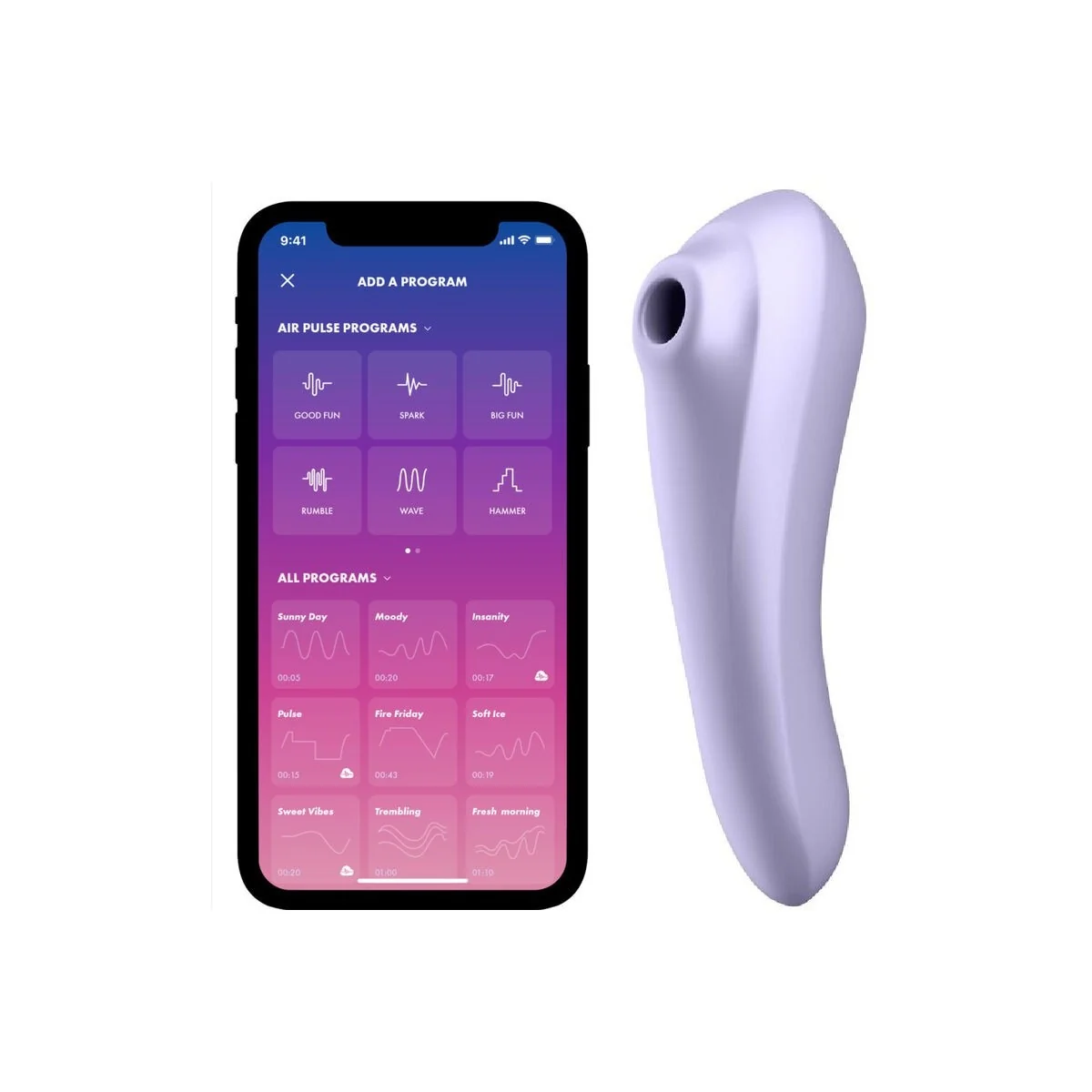 Dual Pleasure Air Pulse Vibrator Mauve von Satisfyer Connect kaufen | Fesselliebe