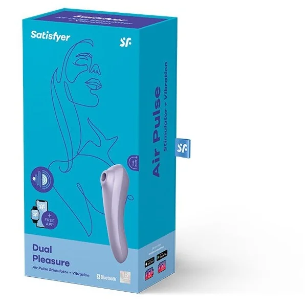 Dual Pleasure Air Pulse Vibrator Mauve von Satisfyer Connect kaufen | Fesselliebe