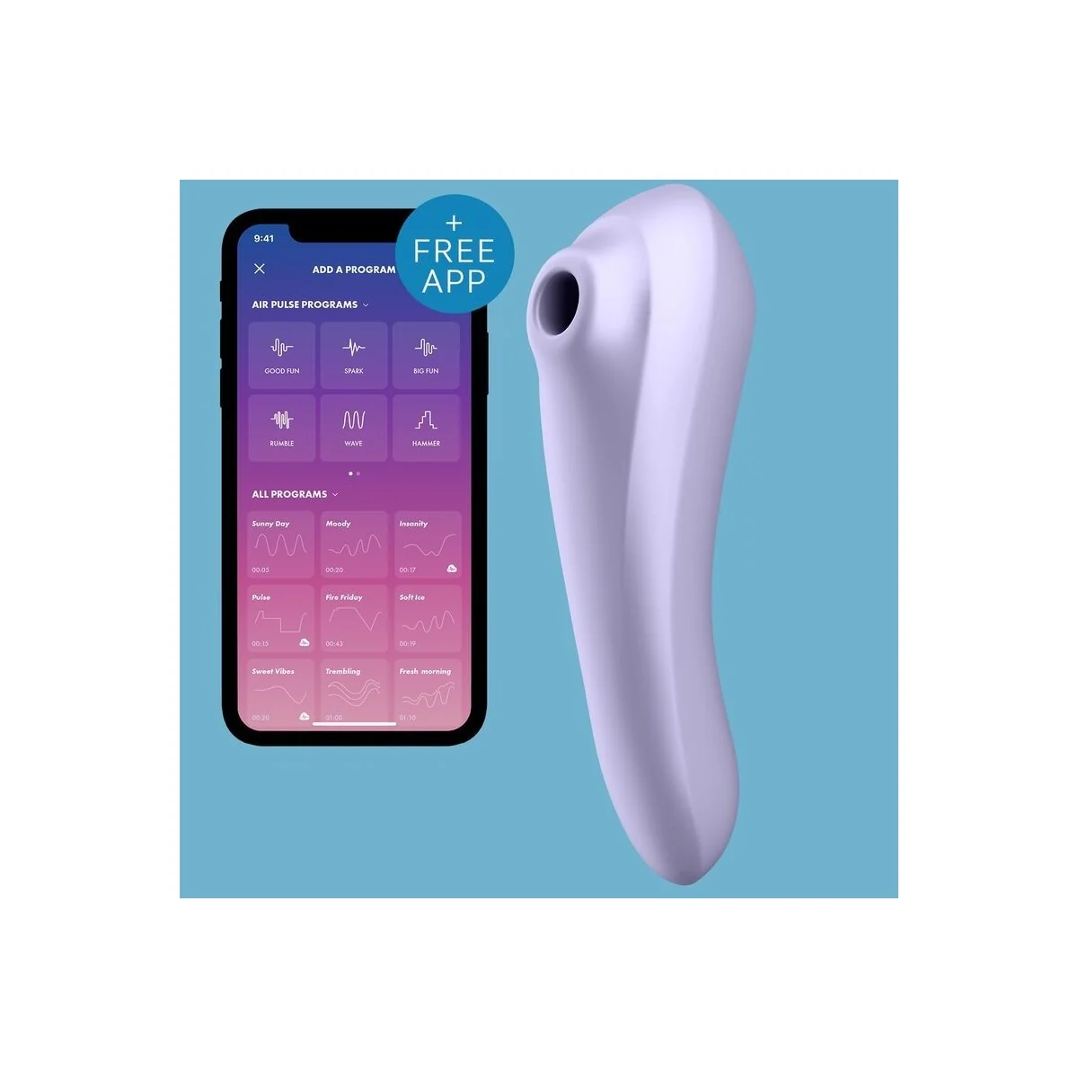 Dual Pleasure Air Pulse Vibrator Mauve von Satisfyer Connect kaufen | Fesselliebe