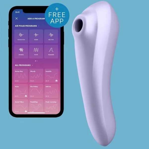 Dual Pleasure Air Pulse Vibrator Mauve von Satisfyer Connect kaufen | Fesselliebe