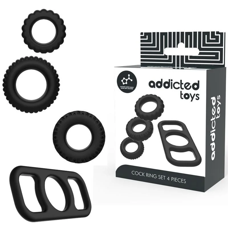 Cock Ring Set 4 Stück von Addicted Toys kaufen | Fesselliebe