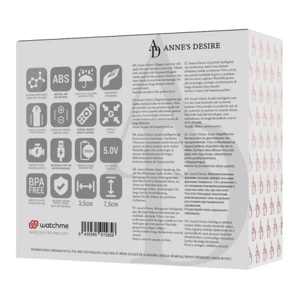 Egg mit Fernbedienungstechnologie Watchme Schwarz von Anne´S Desire kaufen | Fesselliebe