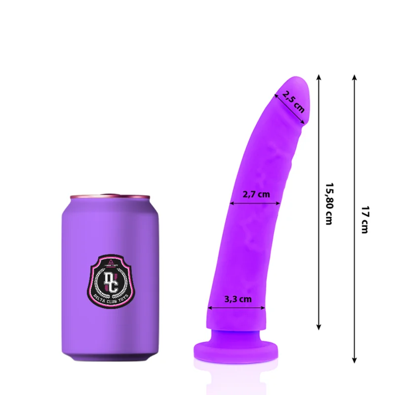 Toys Lila Dildo Medizinisches Silikon 17 cm -O- 3 cm von Deltaclub kaufen | Fesselliebe