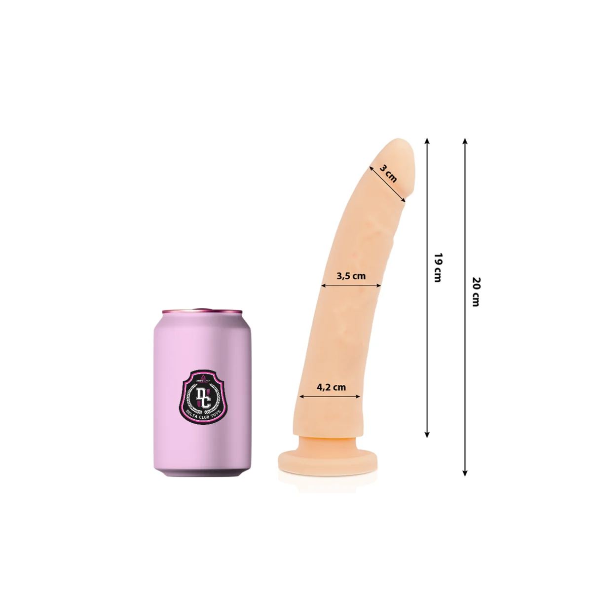 Toys Natürlicher Dildo Medizinisches Silikon 20 cm -O- 4 cm von Deltaclub kaufen | Fesselliebe