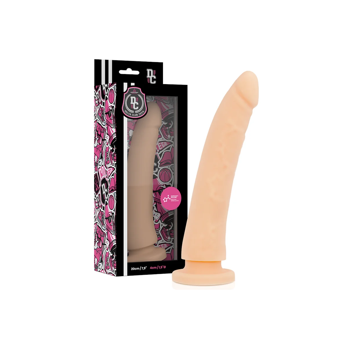 Toys Natürlicher Dildo Medizinisches Silikon 20 cm -O- 4 cm von Deltaclub kaufen | Fesselliebe
