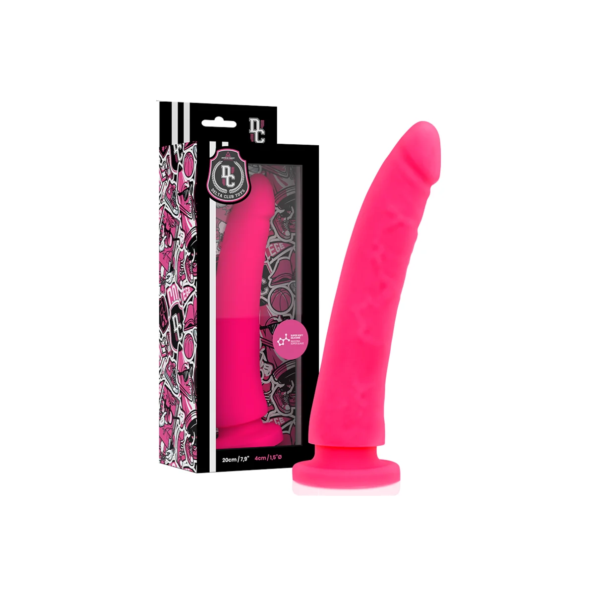 Toys Rosa Dildo Medizinisches Silikon 20 cm -O- 4 cm von Deltaclub kaufen | Fesselliebe