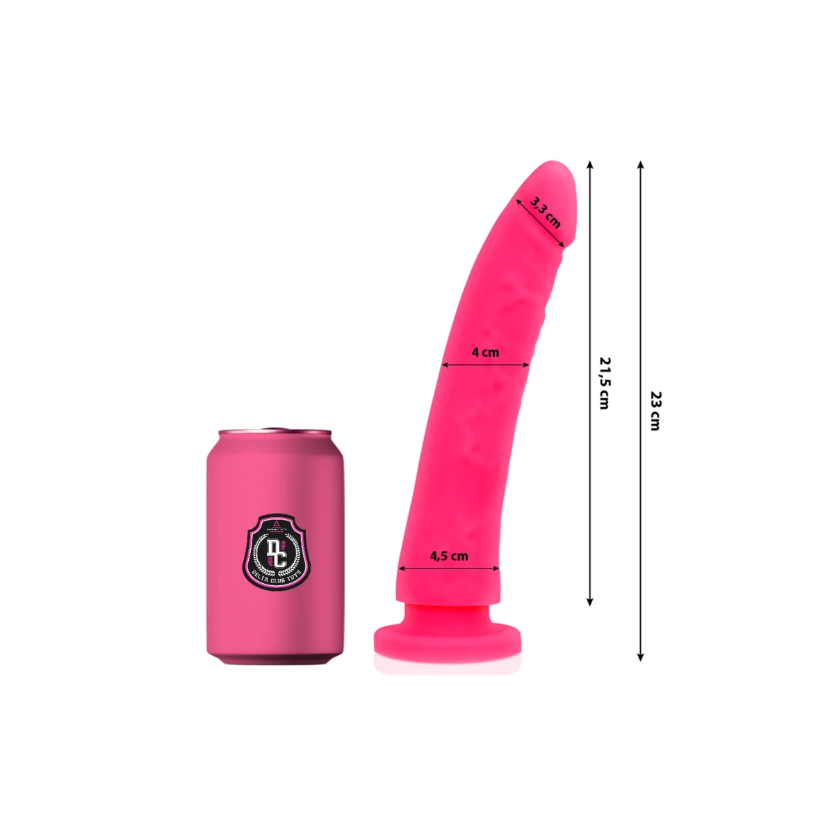 Toys Rosa Dildo Medizinisches Silikon 23 cm -O- 4.5 cm von Deltaclub kaufen | Fesselliebe