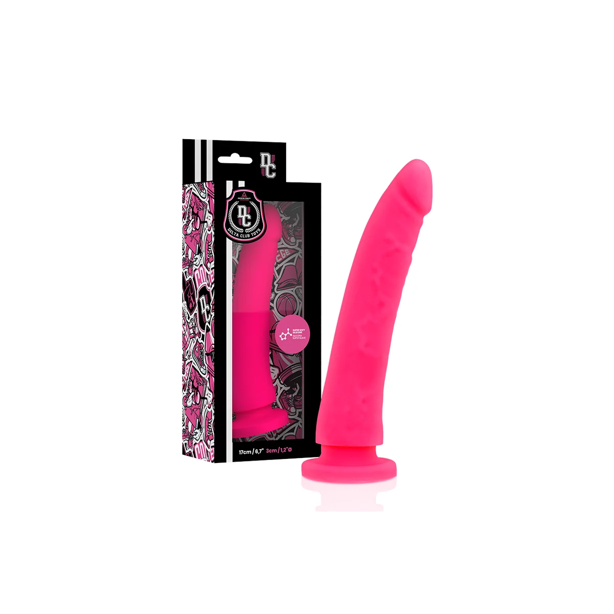 Toys Gurt + Dong Rosa Silikon 17 cm -O- 3 cm von Deltaclub kaufen | Fesselliebe