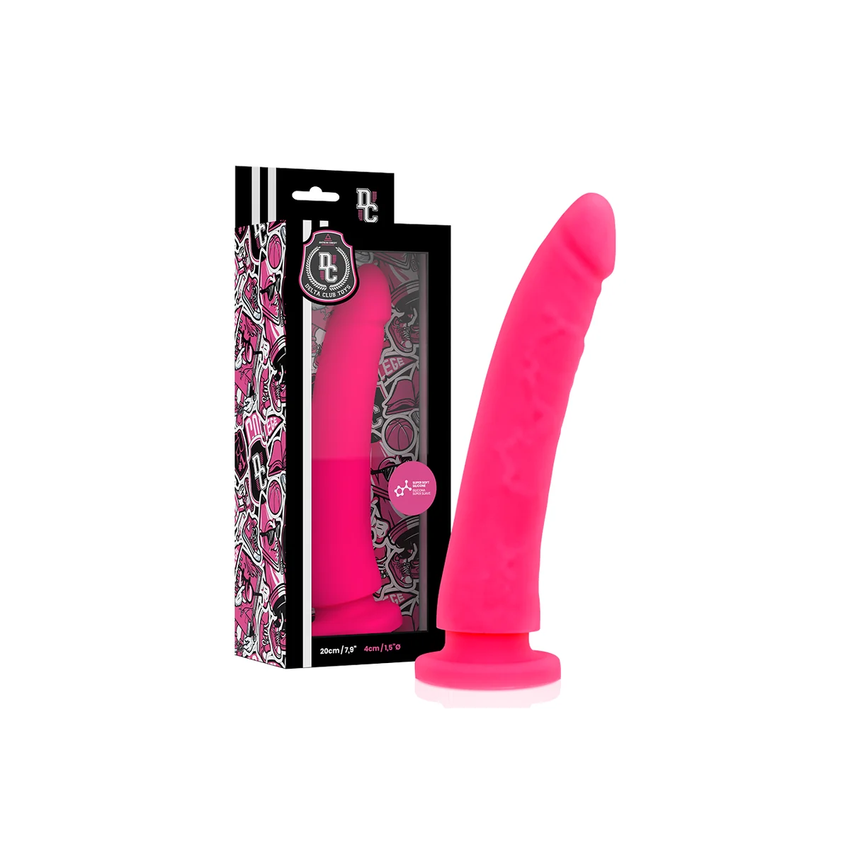 Toys Gurt + Dong Rosa Silikon 20 cm -O- 4 cm von Deltaclub kaufen | Fesselliebe