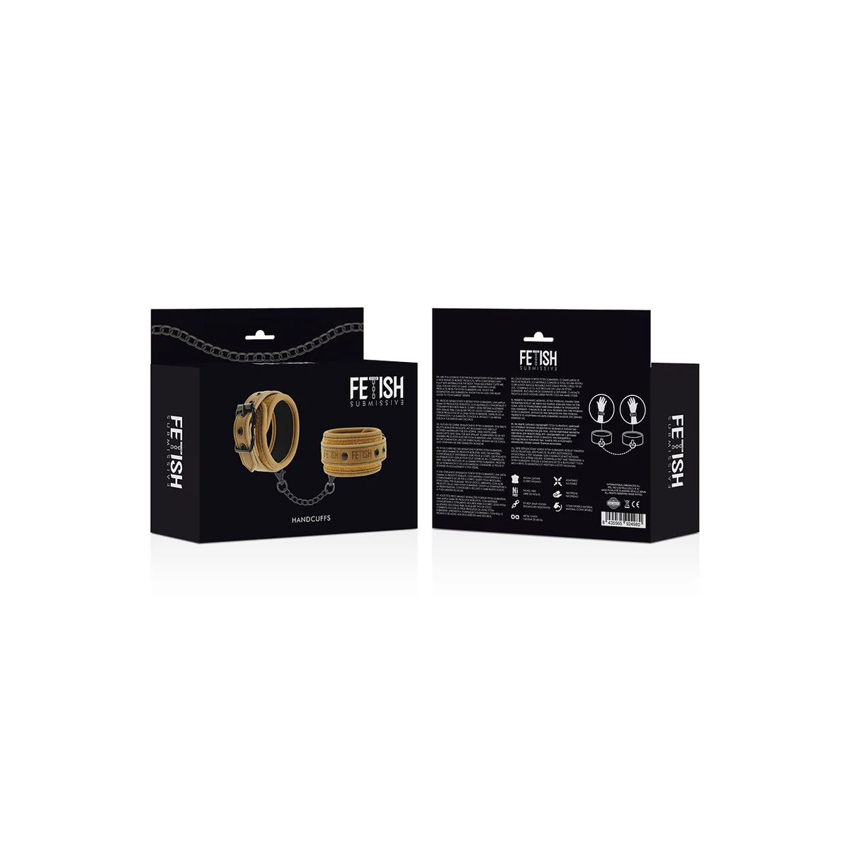 Vegane Lederhandschellen mit Neoprenfutter von Fetish Submissive Origin kaufen | Fesselliebe