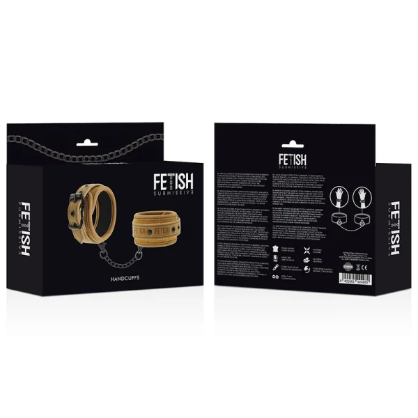 Vegane Lederhandschellen mit Neoprenfutter von Fetish Submissive Origin kaufen | Fesselliebe