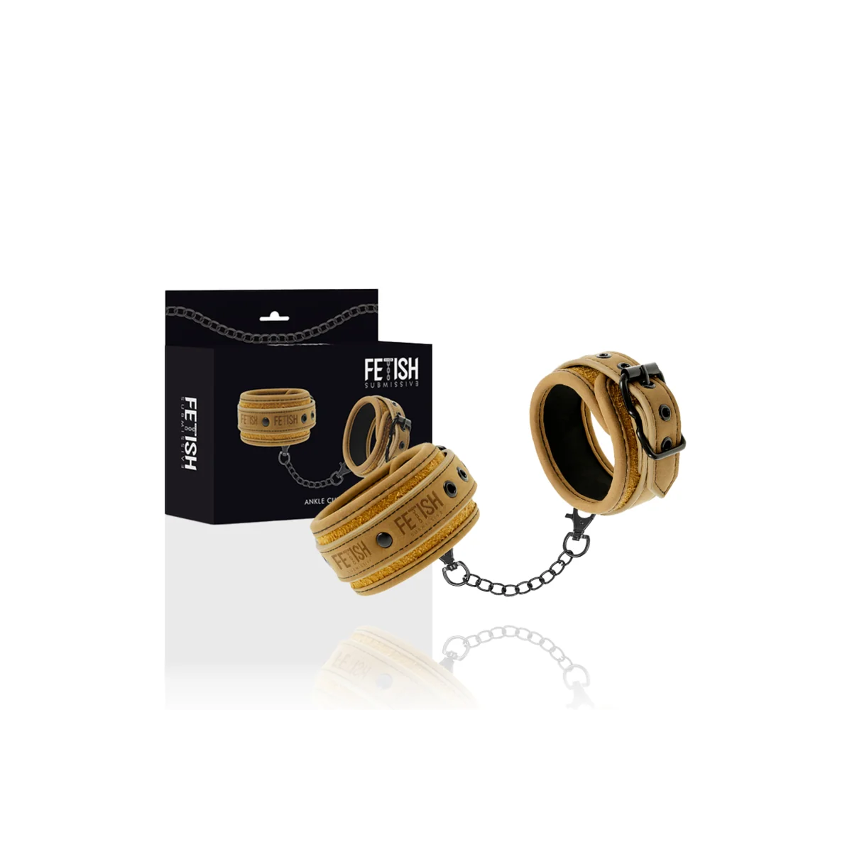 Fussmanschetten aus Veganem Leder mit Neoprenfutter von Fetish Submissive Origin kaufen | Fesselliebe