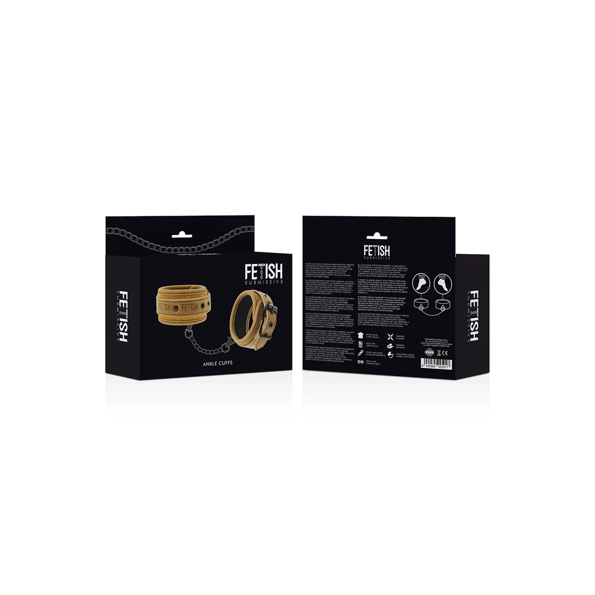 Fussmanschetten aus Veganem Leder mit Neoprenfutter von Fetish Submissive Origin kaufen | Fesselliebe