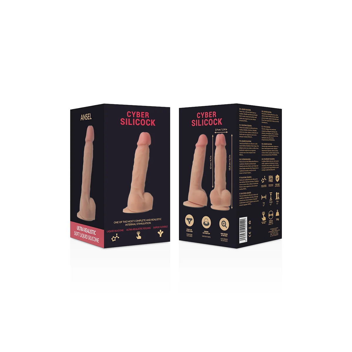 Ansel Ultra Realistisches. Weiches Flüssige Silikon 15.5 cm -O- 2.9 cm von Cyber Silicock kaufen | Fesselliebe