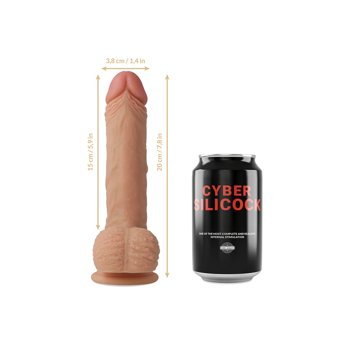 Strap-On Freeman Flüssige Silikon mit 3 Ringen Gratis 20 cm -O- 3.8 cm von Cyber Silicock kaufen | Fesselliebe