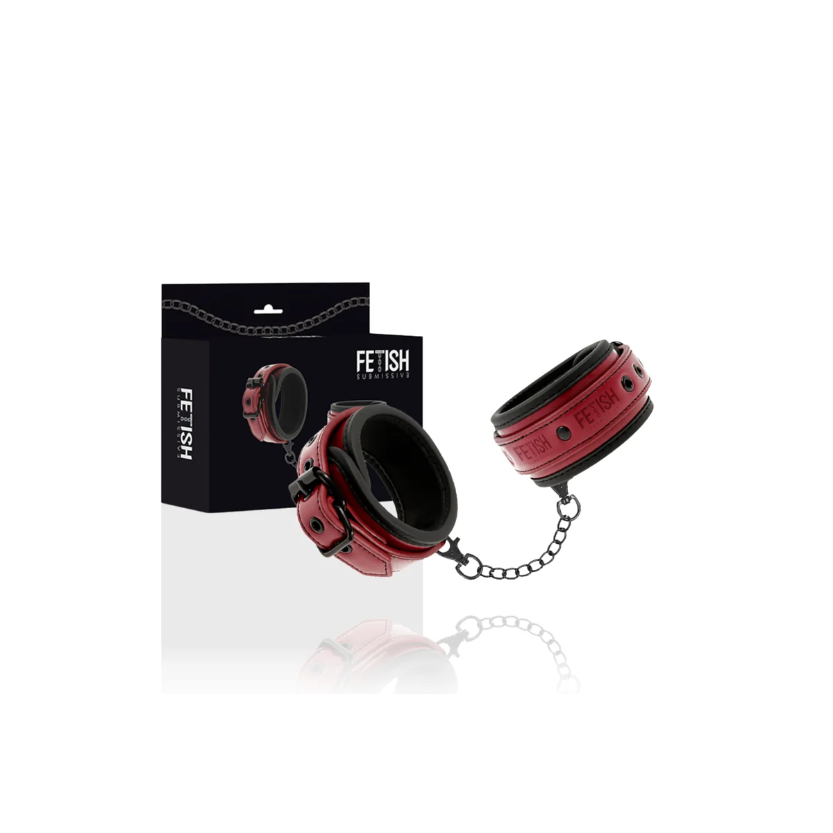 Handschellen aus Veganem Leder mit Neoprenfutter von Fetish Submissive Dark Room kaufen | Fesselliebe