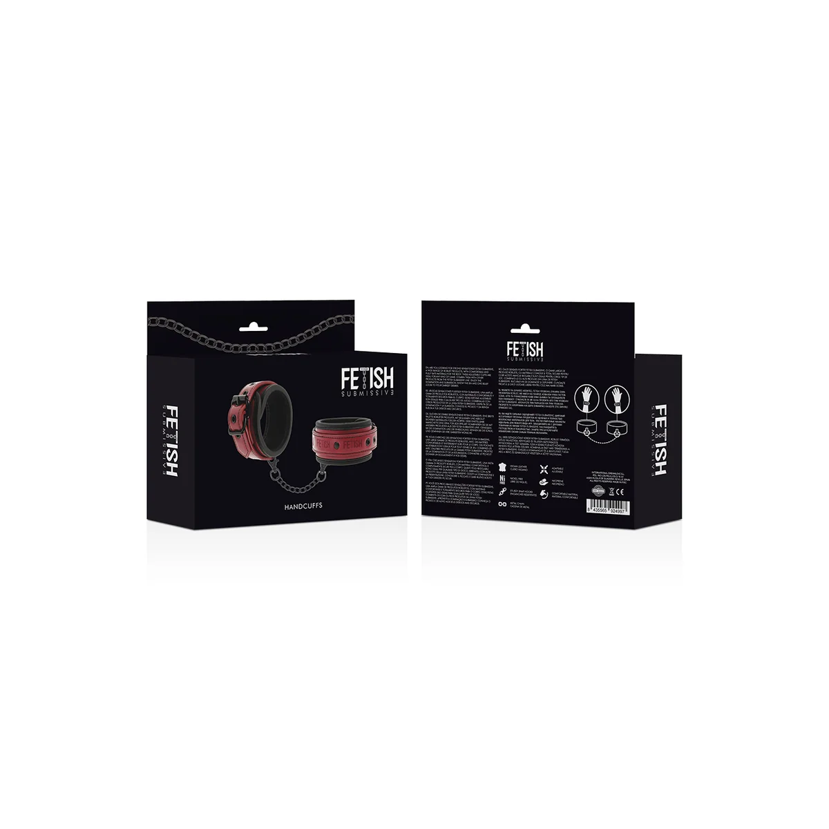 Handschellen aus Veganem Leder mit Neoprenfutter von Fetish Submissive Dark Room kaufen | Fesselliebe