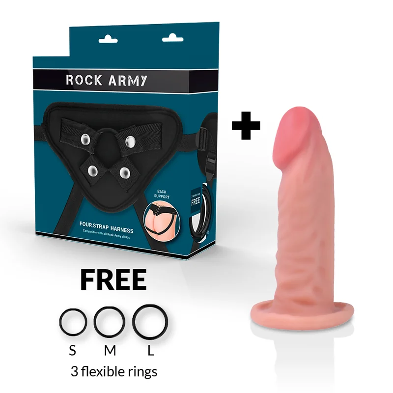 Gurt + Dual Density Tiger realistischer Dildo 14 cm -O- 4.46 cm von Rock Army kaufen | Fesselliebe 2