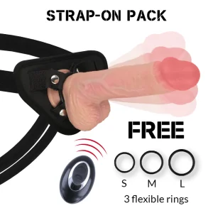 Harness + Flüssigsilikon Vibrator Premium Apache mit Fernbedienung 20.5 cm -O- 4.62 cm von Rock Army kaufen | Fesselliebe