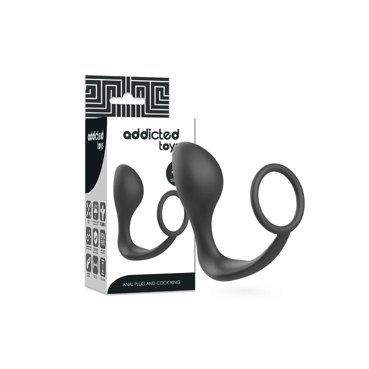 Analplug mit Schwarzem Silikonring von Addicted Toys kaufen | Fesselliebe