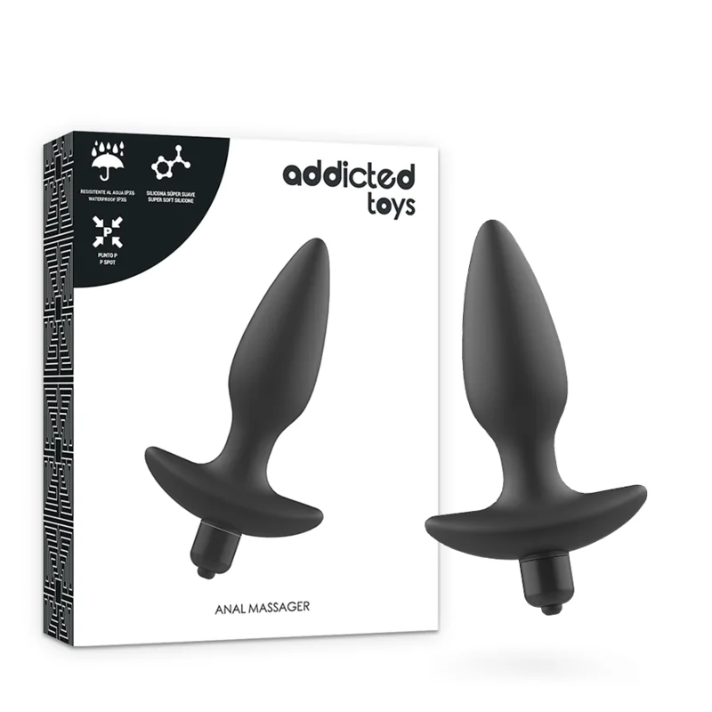 Massager Plug Anal mit Vibration Schwarz von Addicted Toys kaufen | Fesselliebe