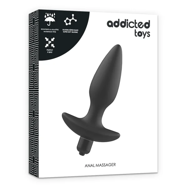 Massager Plug Anal mit Vibration Schwarz von Addicted Toys kaufen | Fesselliebe