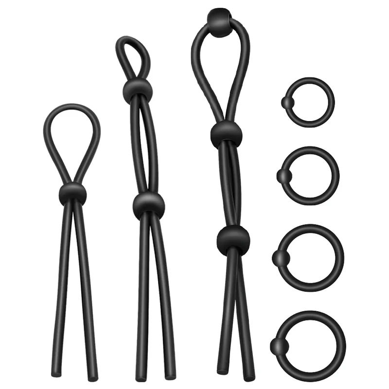 Flexibles Silikon-Cockring-Set 7-Teilig von Addicted Toys kaufen | Fesselliebe 2