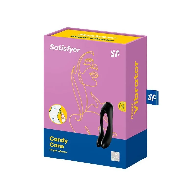 Candy Cane Fingervibrator Schwarz von Satisfyer Vibrator kaufen | Fesselliebe 2
