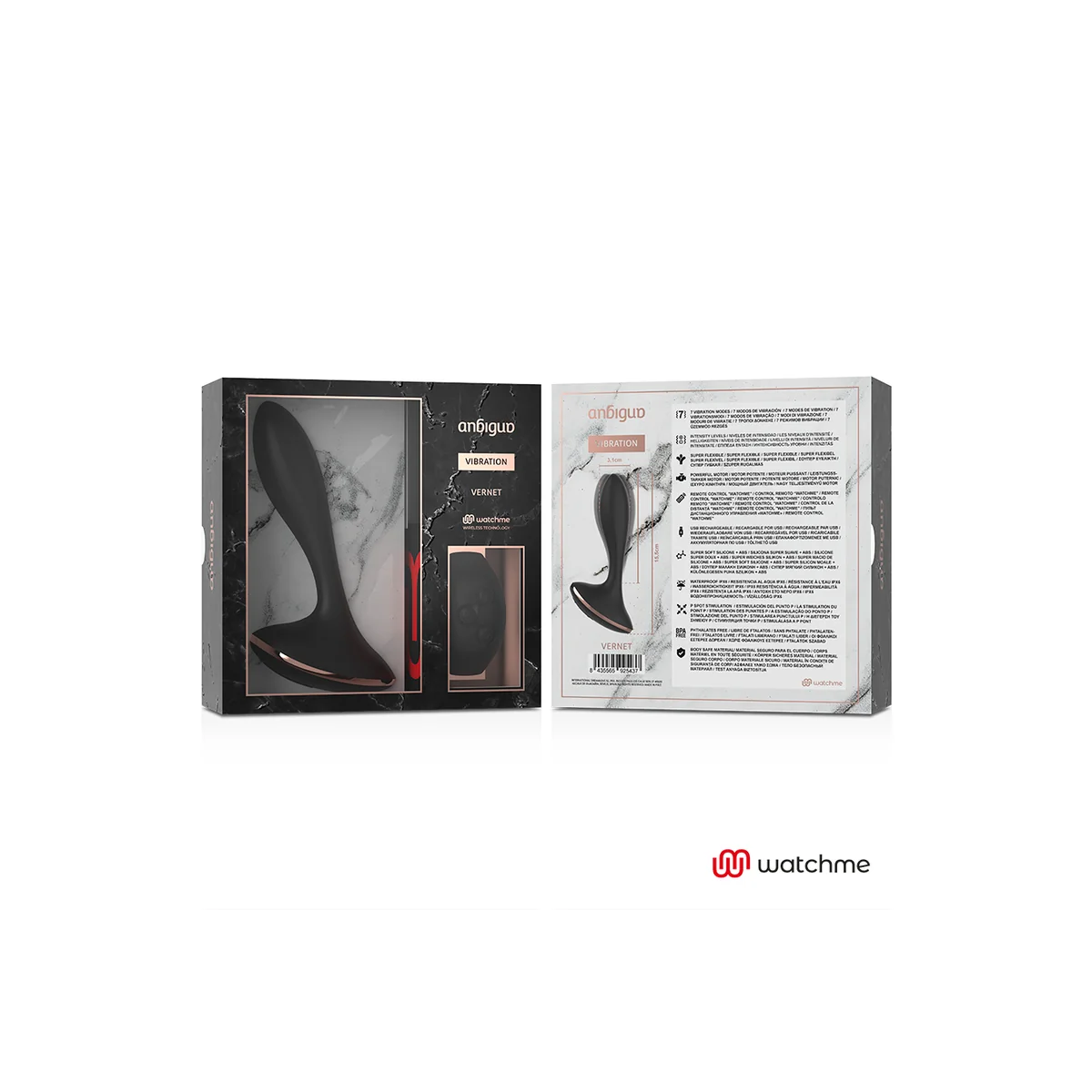 Watchme Vibrator mit Fernbedienung Analstecker Vernet von Anbiguo kaufen | Fesselliebe