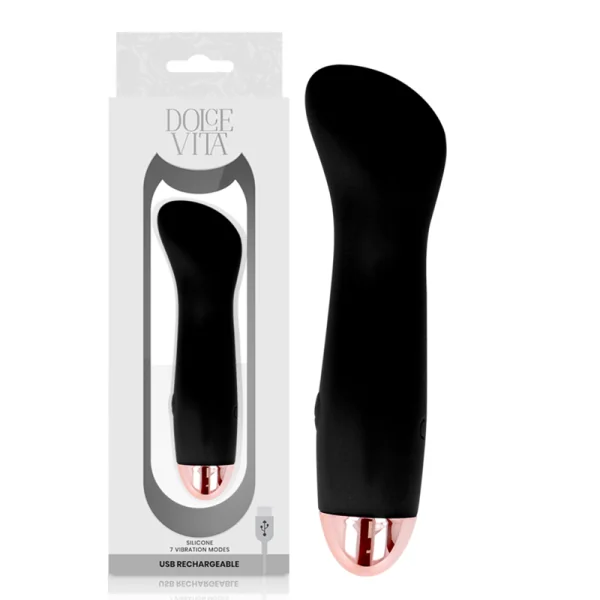 Aufladbarer Vibrator Eine Schwarze 7-Geschwindigkeit von Dolce Vita kaufen | Fesselliebe