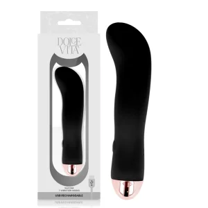 Aufladbarer Vibrator Zwei Schwarz 7 Geschwindigkeit von Dolce Vita kaufen | Fesselliebe