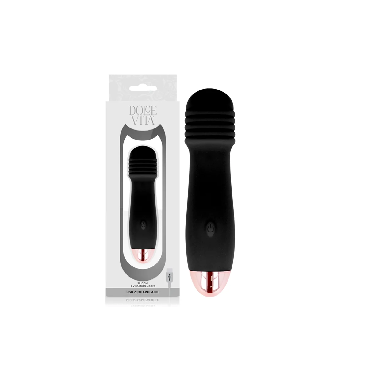 Aufladbarer Vibrator Drei Schwarz 7 Geschwindigkeit von Dolce Vita kaufen | Fesselliebe