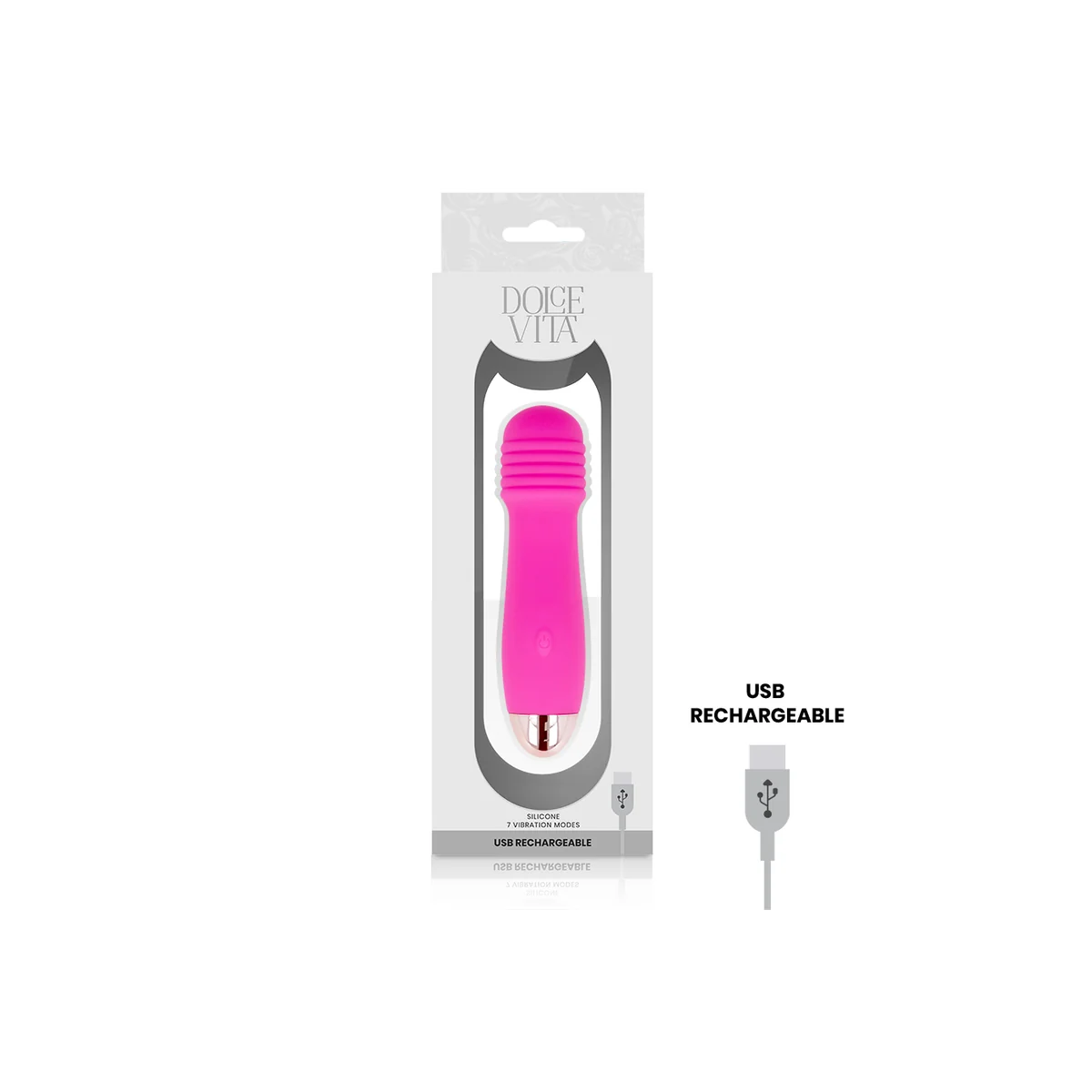 Aufladbarer Vibrator Drei Rosa 7 Geschwindigkeiten von Dolce Vita kaufen | Fesselliebe