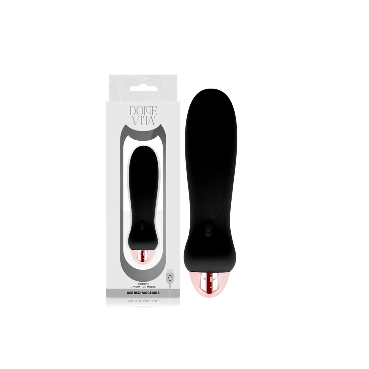 Aufladbarer Vibrator Fünf Schwarz 7 Geschwindigkeiten von Dolce Vita kaufen | Fesselliebe