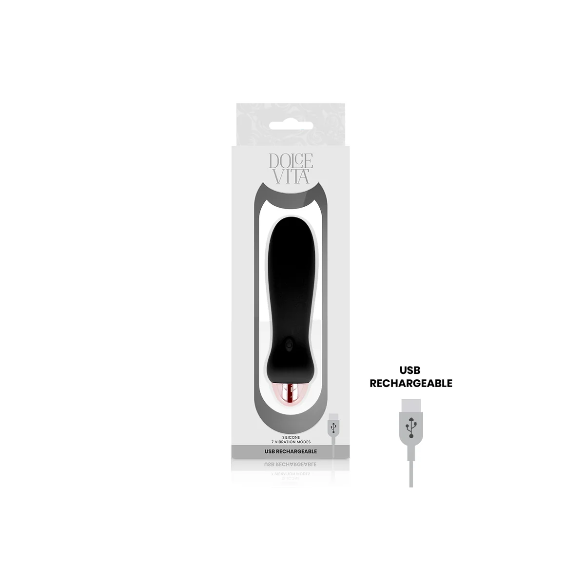 Aufladbarer Vibrator Fünf Schwarz 7 Geschwindigkeiten von Dolce Vita kaufen | Fesselliebe