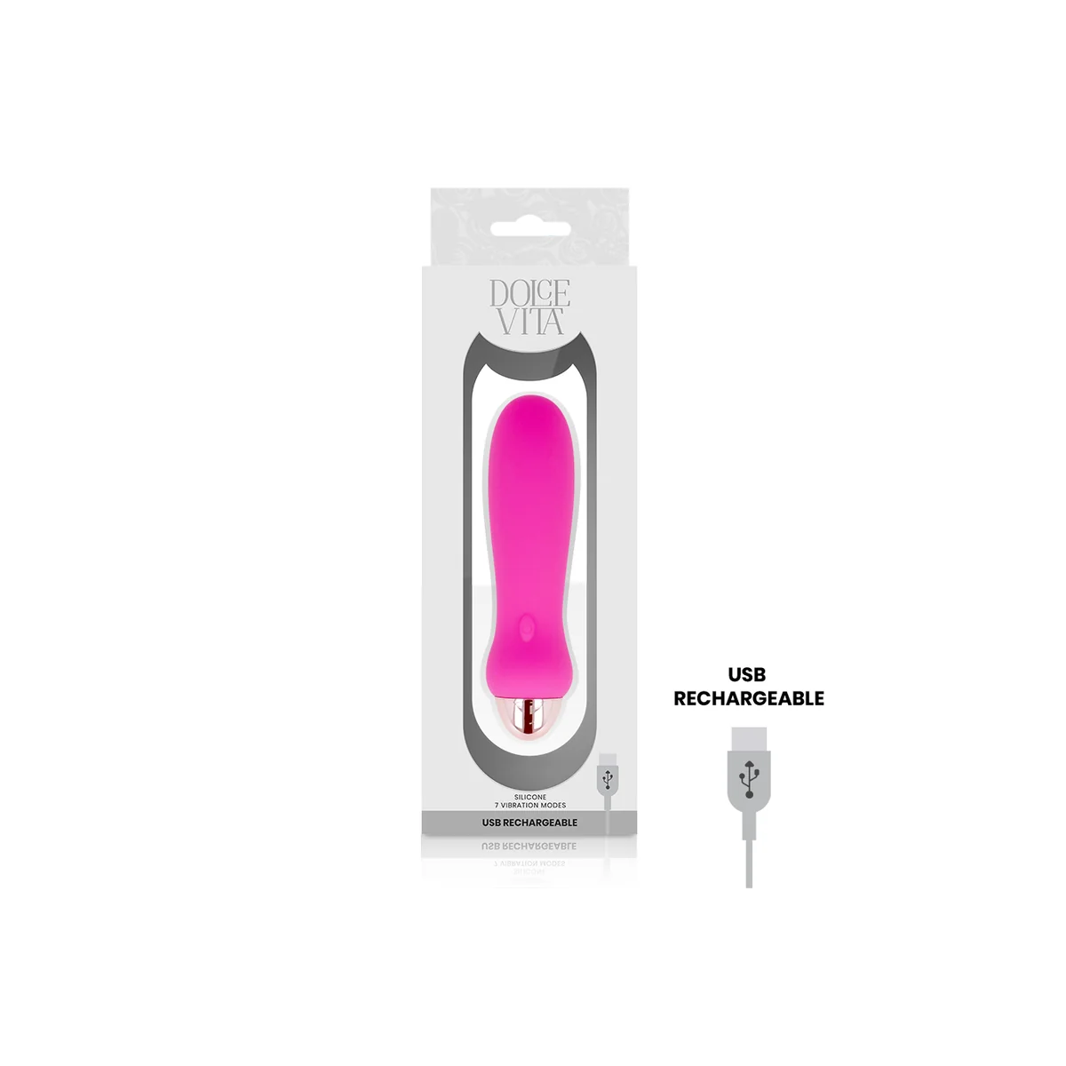 Aufladbarer Vibrator Fünf Rosa 7 Geschwindigkeiten von Dolce Vita kaufen | Fesselliebe