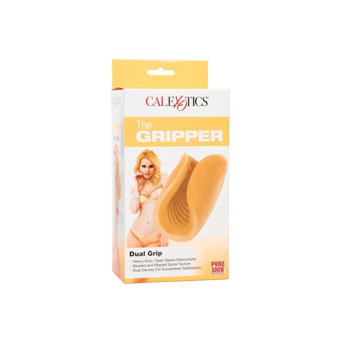 Beaded Grip Masturbator Orange von Calexotics kaufen | Fesselliebe