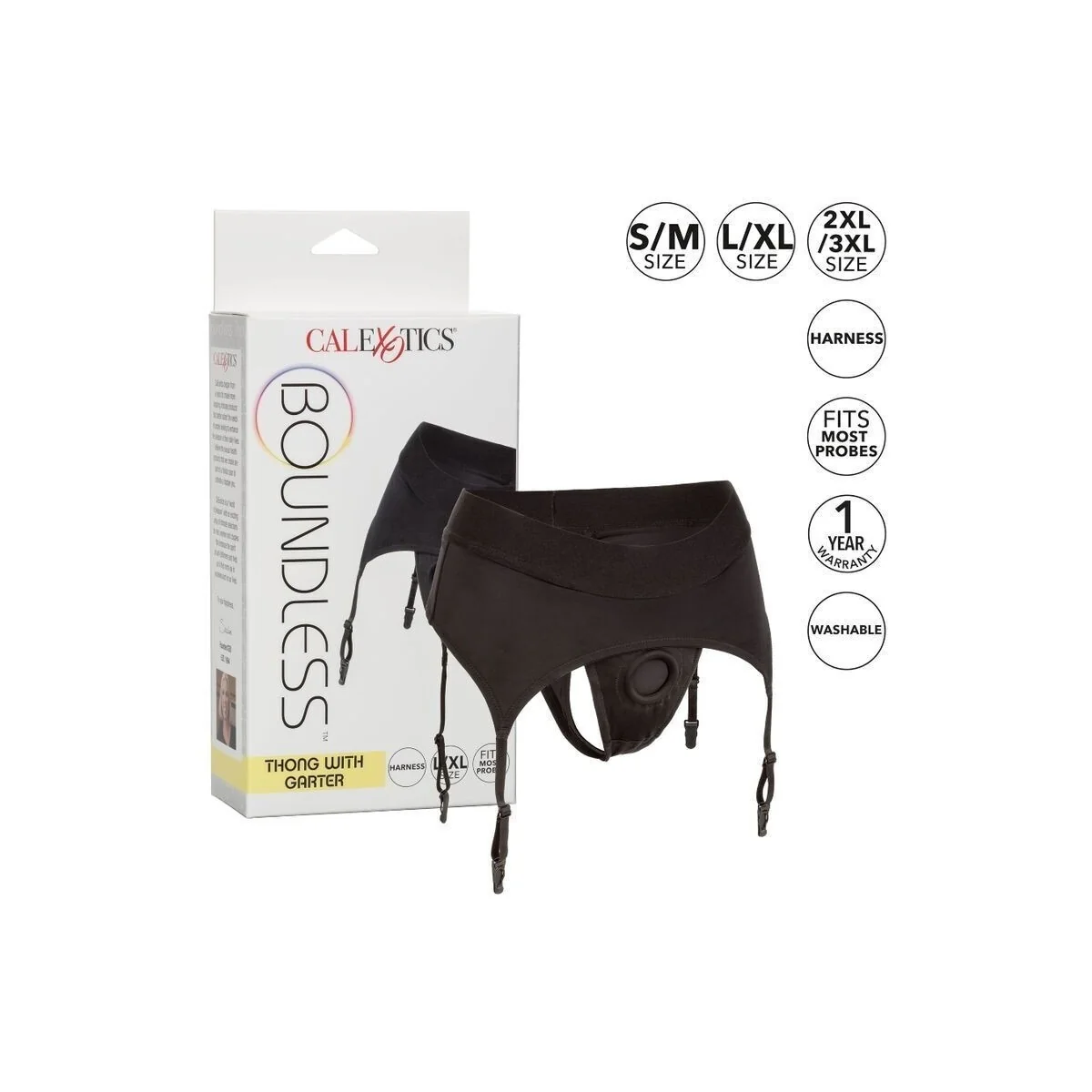 Boundless Thong mit Garter S/M von Calexotics kaufen | Fesselliebe