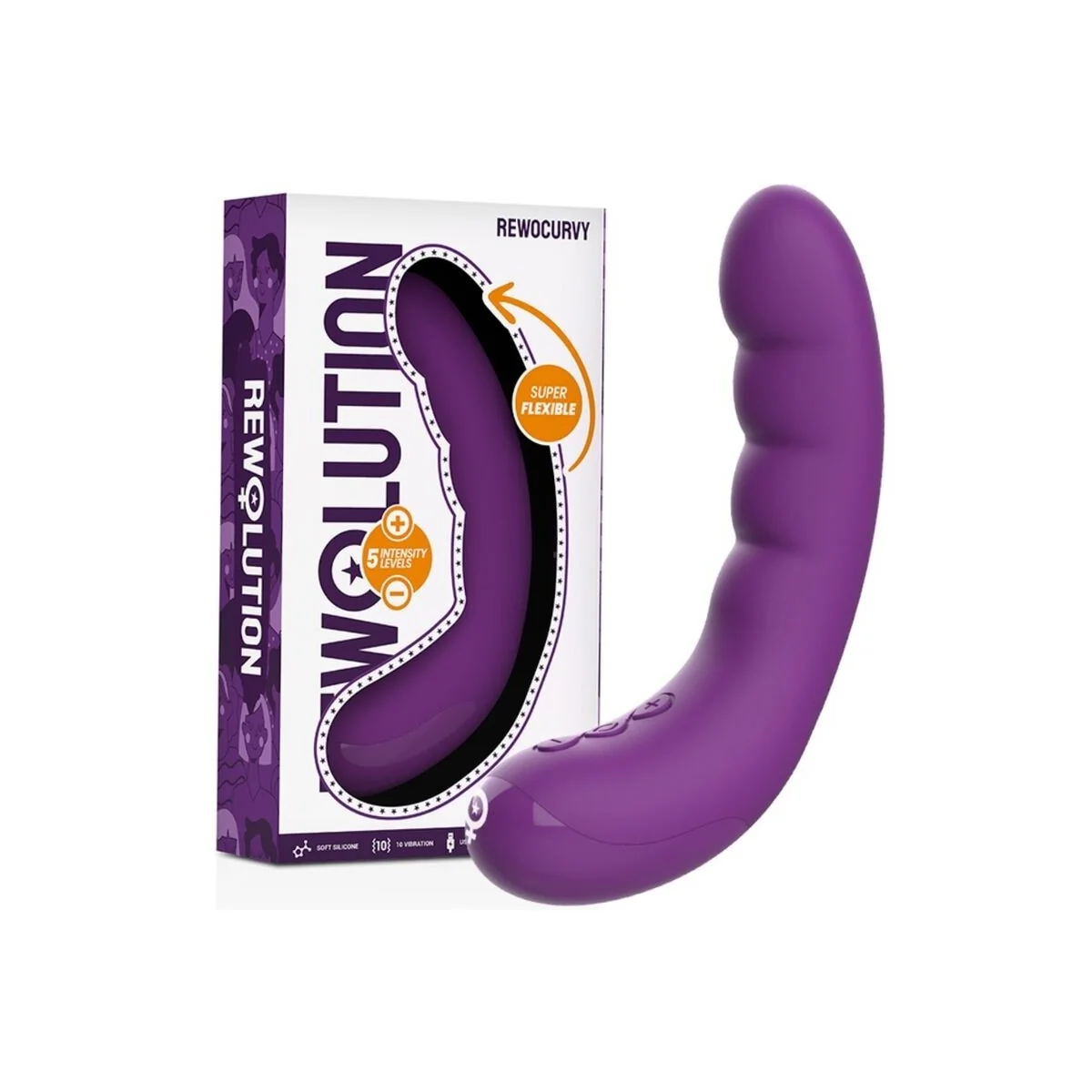 Rewocurvy wiederaufladbarer, Flexibler Vibrator von Rewolution kaufen | Fesselliebe