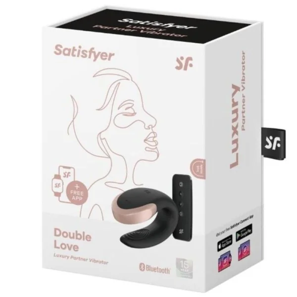 Double Love Luxury Partner Vibrator Schwarz von Satisfyer Partner kaufen | Fesselliebe