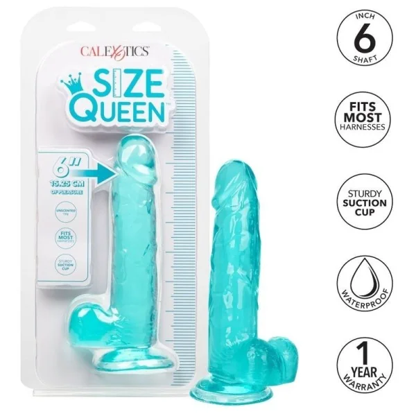 Größe Königin-Dildo Blau 15.3 cm von Calexotics kaufen | Fesselliebe
