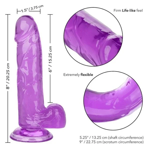 Größe Königin-Dildo Lila 15.3 cm von Calexotics kaufen | Fesselliebe