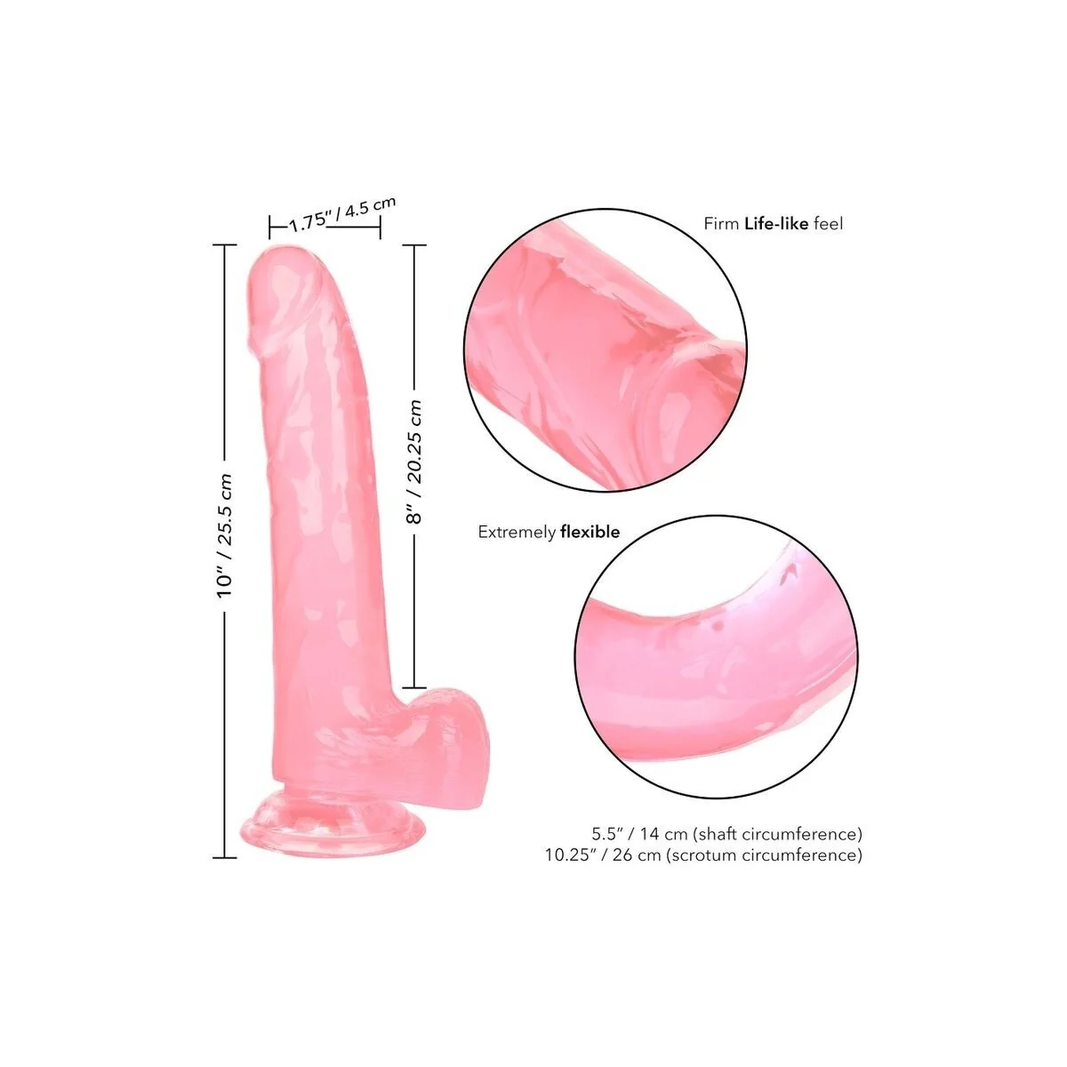 Größe Königin-Dildo Rosa 20.3 cm von Calexotics kaufen | Fesselliebe