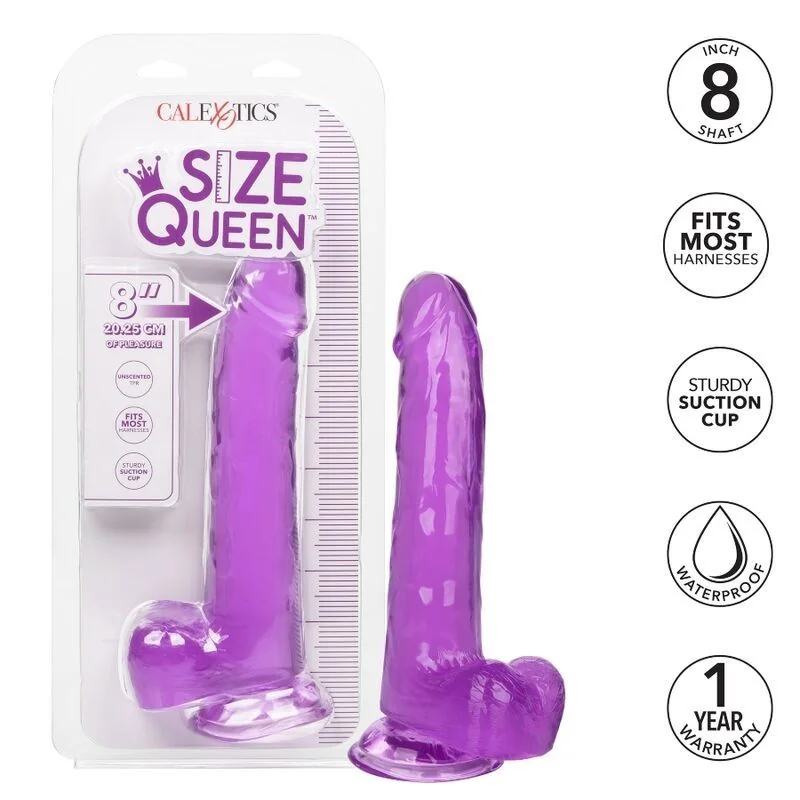 Größe Königin-Dildo Lila 20.3 cm von Calexotics kaufen | Fesselliebe 2