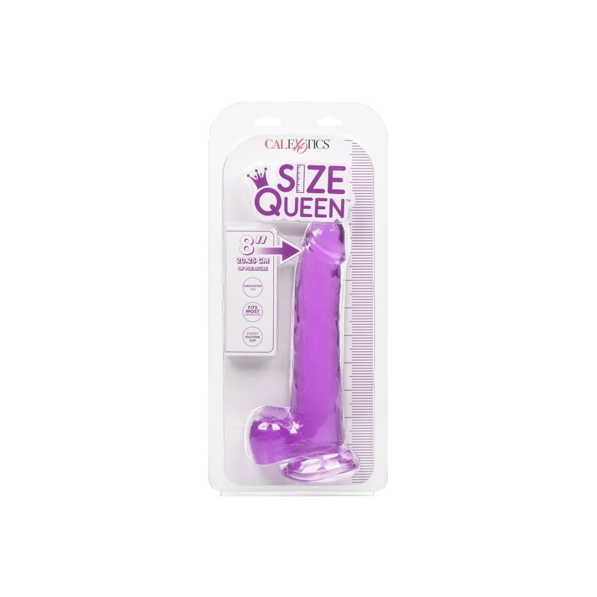 Größe Königin-Dildo Lila 20.3 cm von Calexotics kaufen | Fesselliebe