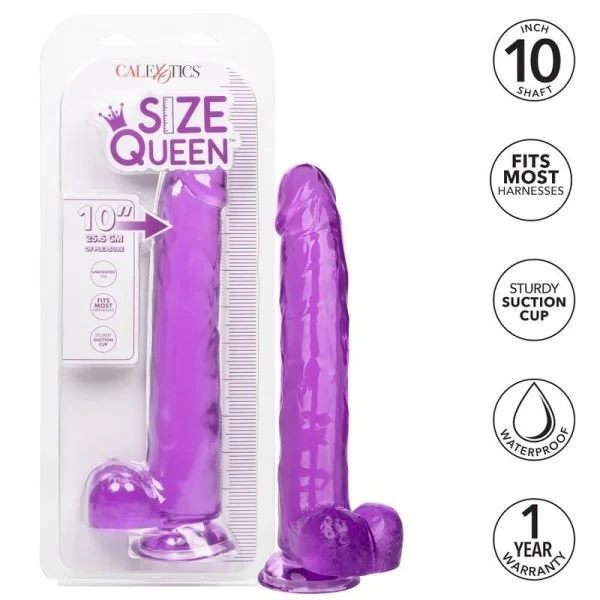 Größe Königin-Dildo Lila 25.5 cm von Calexotics kaufen | Fesselliebe